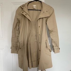 JCrew Tan Trench Sz 2